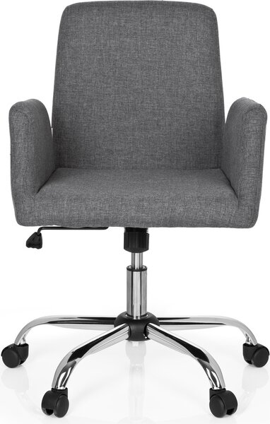 Hjh OFFICE Sedia da ufficio per l'home office FLOW Sedia da scrivania con braccioli in tessuto, girevole