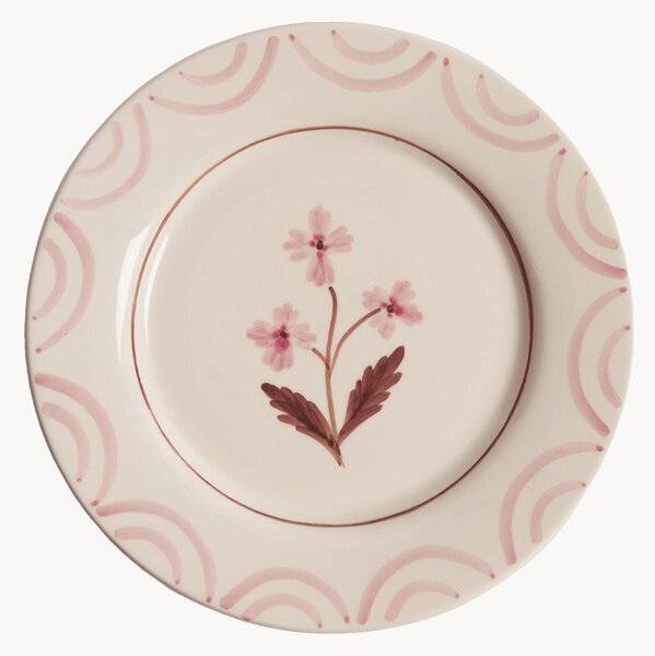 Piatto piano dipinto a mano Cottage Flower