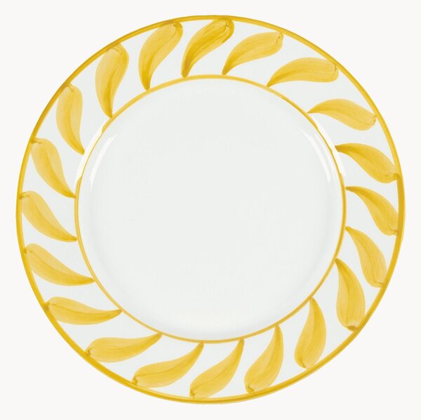Piatto piano dipinto a mano Swirl