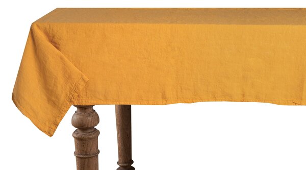Tovaglia da tavola in 100% puro lino lavato delavè stone washed morbido resistente elegante made in italy OCRA - 140 X 140 CM