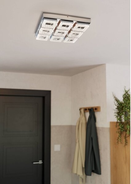 Eglo 95658 - Plafoniera in cristallo FRADELO 9xLED/4W/230V