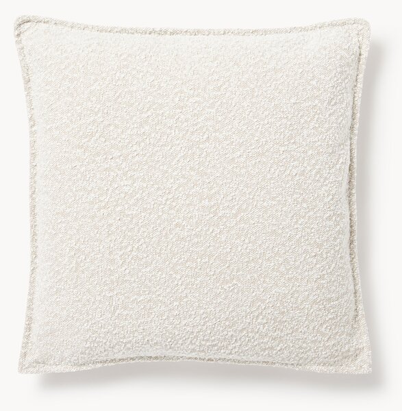 Cuscino decorativo grande in bouclé Lennon, 60 x 60 cm
