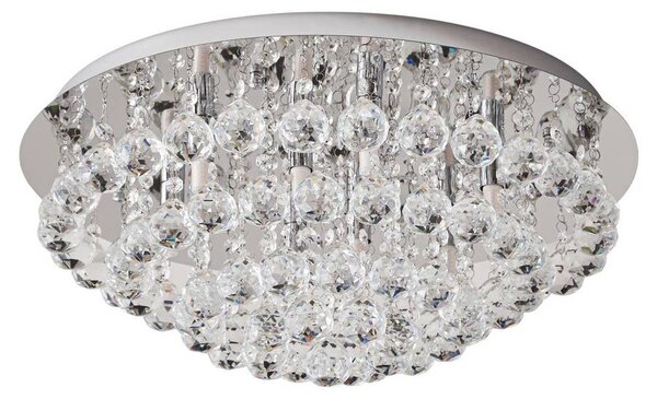 Plafoniera Lindby Antonino, Ø 55 cm, 8 luci, cristallo, G9