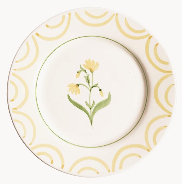 Piatto piano dipinto a mano Cottage Flower