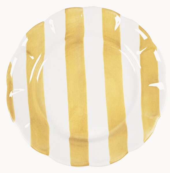 Piatto piano dipinto a mano Stripe