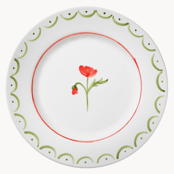 Piatto da insalata dipinto a mano Cottage Flower
