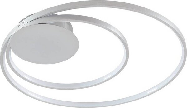 Lindby Nerwin Plafoniera LED, 65 cm, rotonda, alluminio/cromo