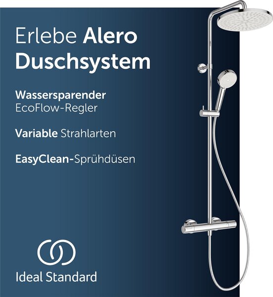 Sistema doccia Ideal Standard Alero, doccetta con due tipi di getto – Cromo