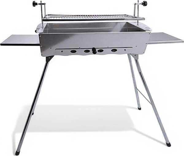 Mangal Ideal griglia per shashlik in acciaio inox da 2 mm regolabile