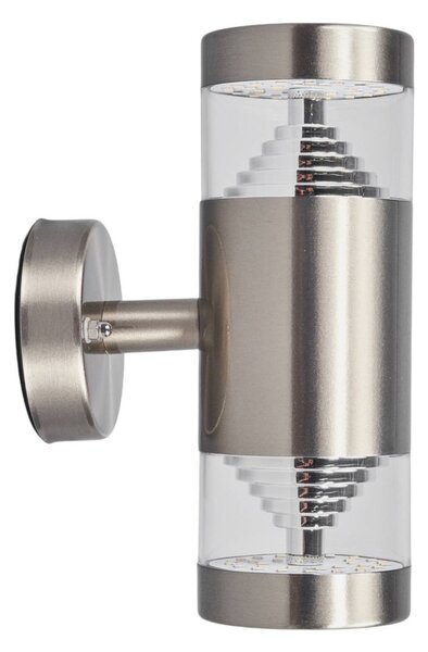 Lindby LED applique da esterno Lanea, 21 cm, acciaio inox, IP44