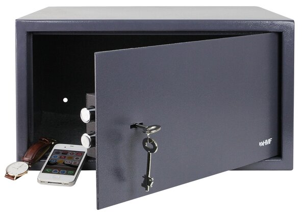 Cassaforte da incasso, adatta per laptop e raccoglitori, HMF, 45x25x36,5 cm, antracite