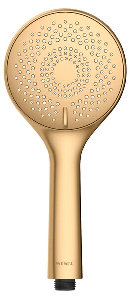 Soffione WENKO Watersaving Gold opaco, doccetta universale, Ø 11 cm, 3 modalità di getto