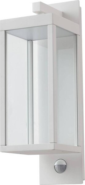 Lucande LED lampada da parete per esterni Ferdinand, bianco, sensore, 38 cm