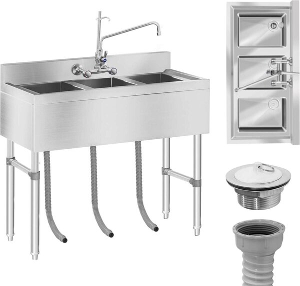 Expondo Royal Catering Lavello - 3 vasche - 100 x 50 cm