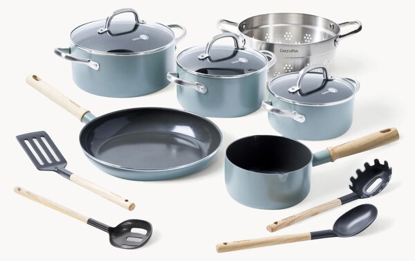Batteria di pentole in ceramica con rivestimento antiaderente Mayflower, set da 10