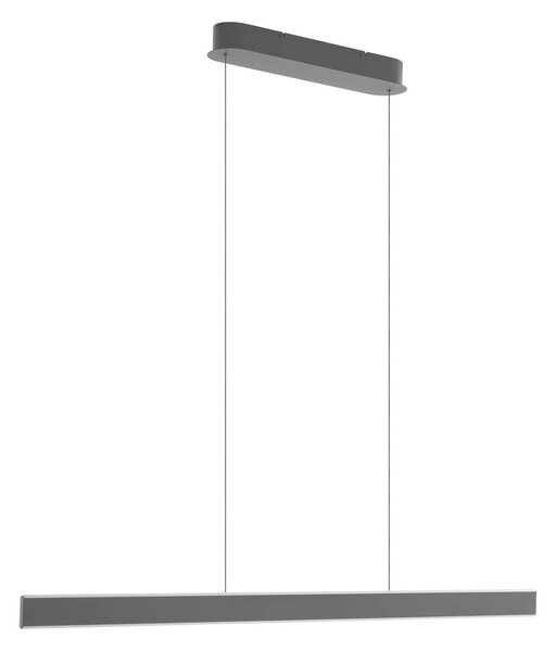 Lampada a sospensione Lucande LED Philine, lunghezza 121 cm ferro nero