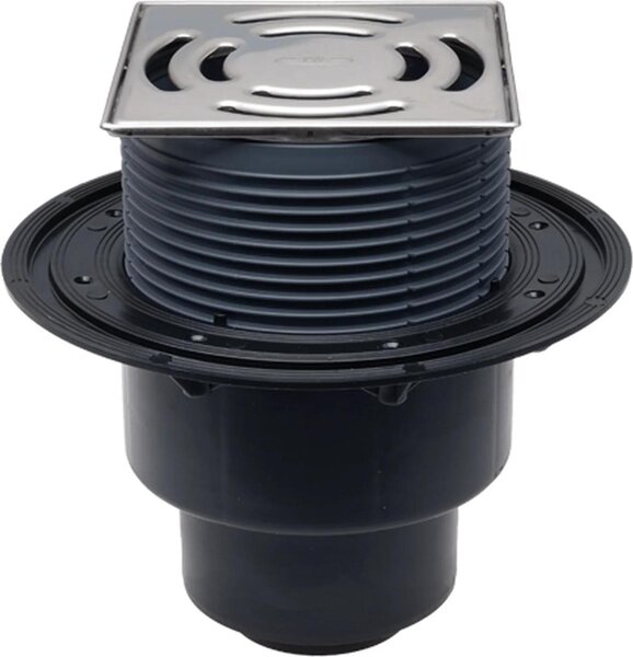 Hutterer & Lechner HL3100Pr Scarico a pavimento DN50/75/110 verticale, GV Primus, griglia KlickKlack 138x138 mm, 1 pz