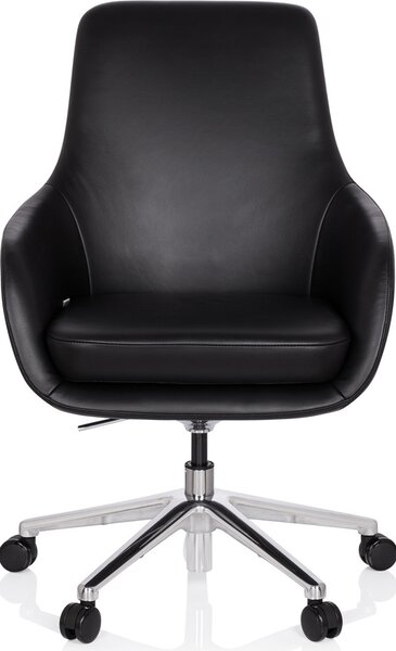 Sedia da salotto BARENO pelle / nero
