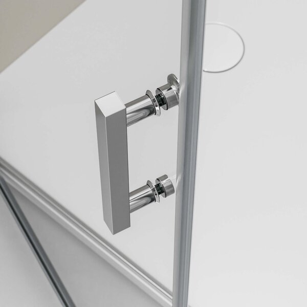Cabina doccia angolare EX416 - 8 mm - Nano real glass - Porta girevole alzabile/abbassabile - 90 x 90 x 195 cm