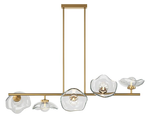 Lampadario Moderno Miracle Metallo Ottone 5 G9 Ip20