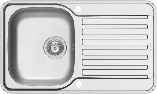 Lavello da cucina 80x48 cm, lavello da incasso Space Mini, piano di sgocciolamento 45 cm, mobile