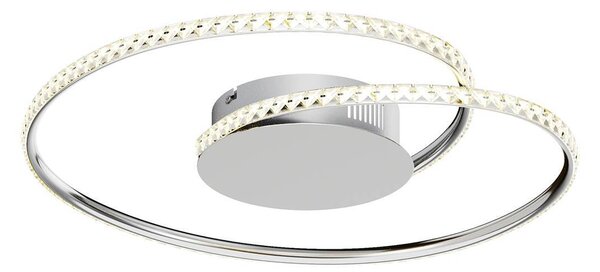 Lindby Plafoniera LED Joline, Ø 45 cm, cristalli, metallo
