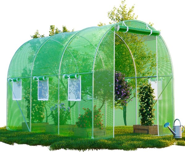 Serra in telo GARMIO® CICATA, tenda per pomodori, resistente all'inverno, 3x2x2 m, semenzaio, serra, ortaggi e frutta, aiuola rialzata