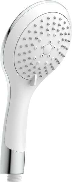 Doccia manuale BROADWAY, soffione per doccia benessere con 5 tipi di getto, soffione, doccetta, colore bianco/cromato