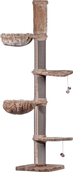 Kratzbaum dobar Premium XXL "Biggy", tiragraffi in legno, sisal e poliestere, colore marrone, dimensioni 100 x 227 x 100 cm