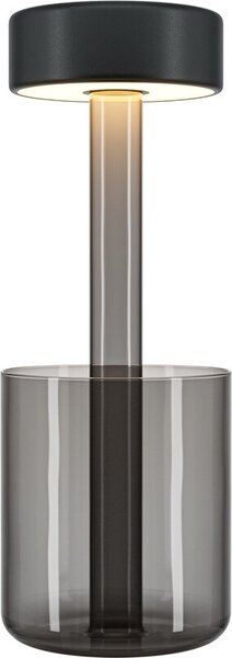 AI Collaboration LED 3W lampada da tavolo a vaso in vetro fumé Maytoni