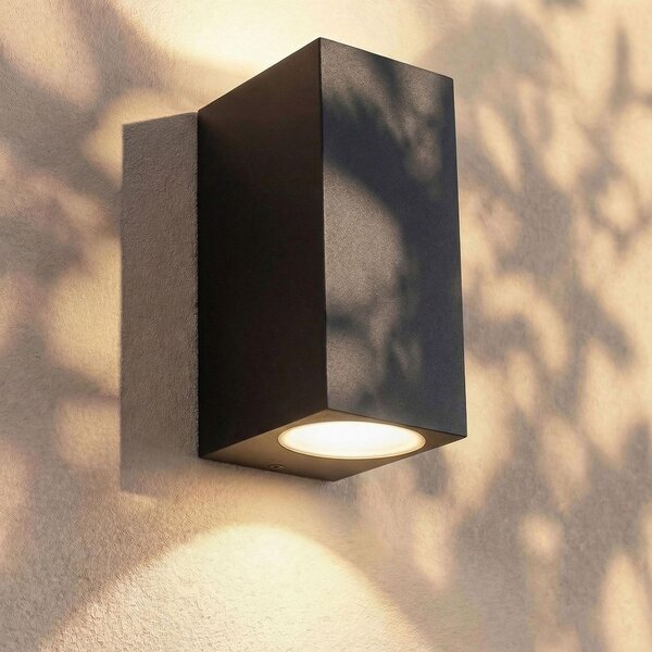 Lampada da esterno Maxkomfort 1268B1 nera IP54 up&down GU10 da parete
