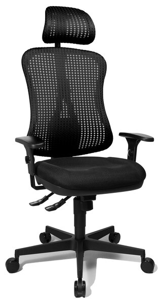Sedia girevole Headpoint SY - nera con braccioli