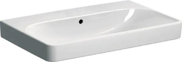 Geberit Smyle Square - Lavabo 750x480x165 mm, con sfioratore, senza foro per rubinetto, bianco 500.249.00.2