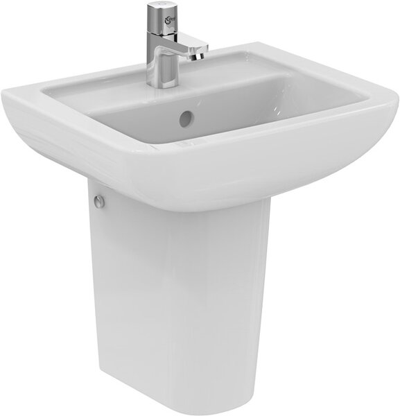 Ideal Standard Eurovit - Lavabo 450x360x170 mm, con sfioratore, foro per rubinetto, bianco K284801