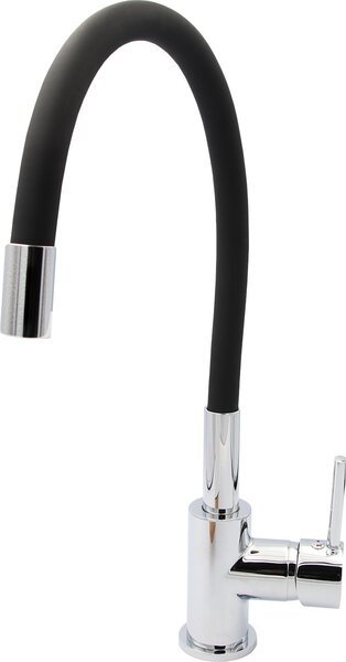 Rubinetto da cucina monocomando orientabile a 360°, nero, miscelatore monocomando