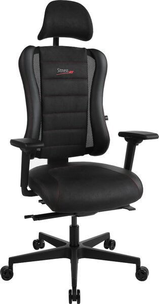 Sedia da gaming - Colore: rosso e nero - Materiale: ecopelle - Braccioli regolabili in 3 posizioni
