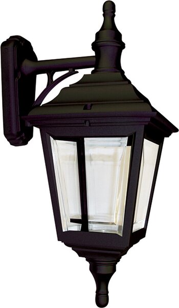 Elstead Kerry, applique da esterno E27, nero, IP44, resistente all'acqua di mare