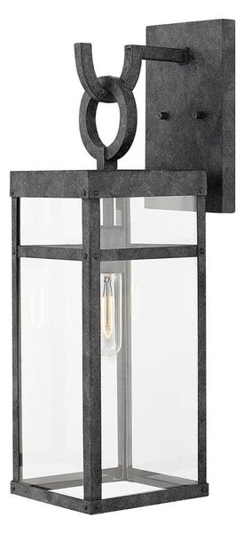 Elstead Porter Applique da esterno E27 56 cm Zinco invecchiato trasparente IP44
