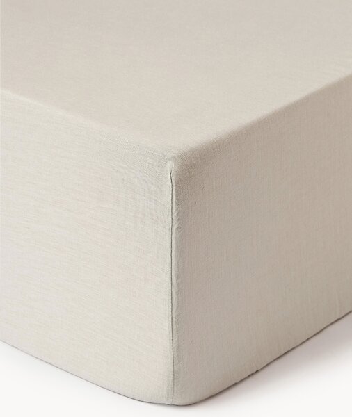Lenzuolo con angoli boxspring in lino lavato Airy