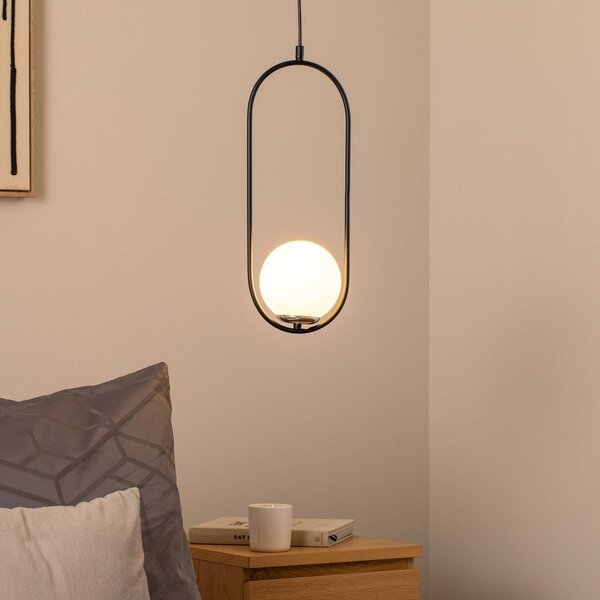 Lampada a sospensione in vetro Opviq, dimmerabile, Nero, Soggiorno / Sala da pranzo, Vetro, Moderno, Lampada a sospensione