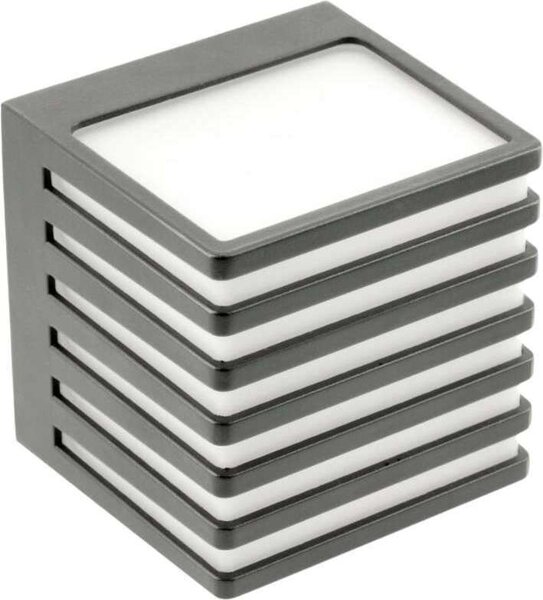 Lampada da esterno a LED da 10 W per facciate, colore grigio | 11x11x10 cm | Bianco neutro | 1000 lumen