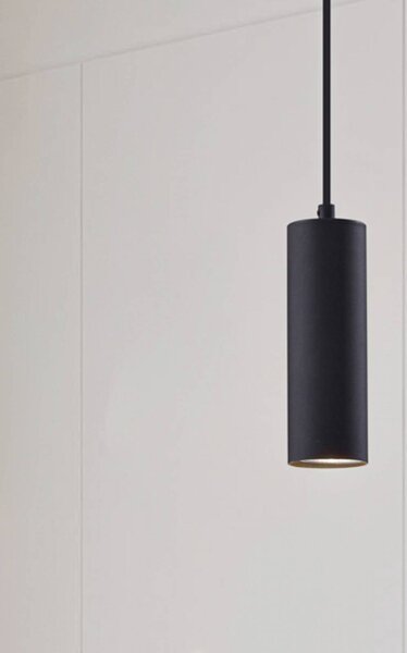 Lindby lampada a sospensione Joffrey, Ø 6 cm, nero, metallo, GU10