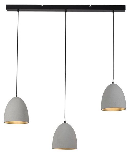 PAUL NEUHAUS lampada a sospensione 3xE27, paralumi in cemento, design industriale, IP20