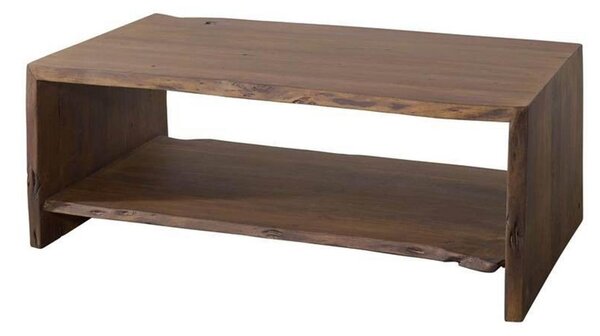 MASSIVMOEBEL24 | tavolino da salotto in legno di Acacia 120x70x45 marrone laccato PURE ACACIA #008