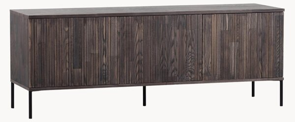Mobile TV in legno di frassino con frontale millerighe New Gravure