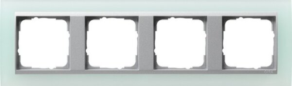 Gira 021451 Cornice di copertura quadrupla per colore alluminio Gira Event Opak Mint