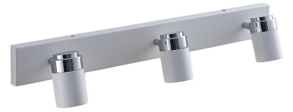 Lindby faretto Kardo, 3 luci, bianco, metallo, IP44