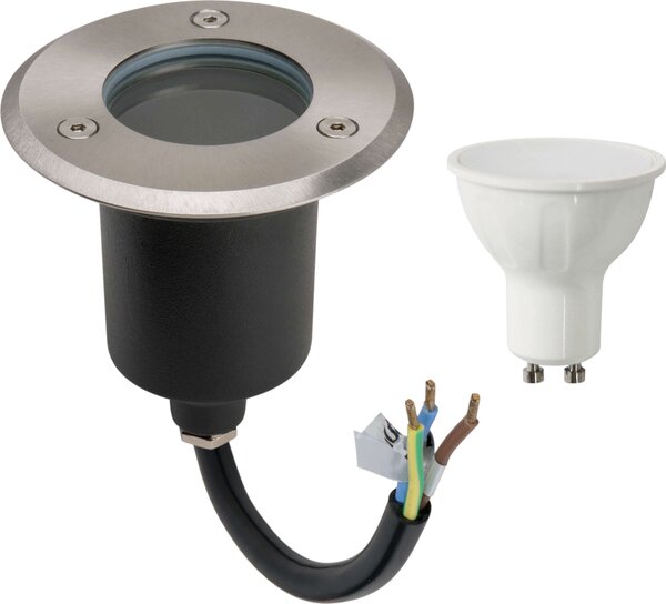 Faretto da incasso a pavimento a LED rotondo con LED 8W bianco caldo