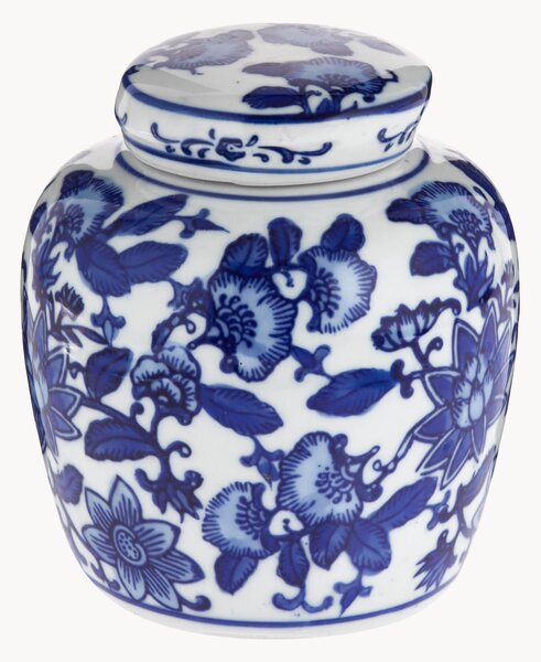 Vaso in porcellana con coperchio Annabelle, alt. 13 cm