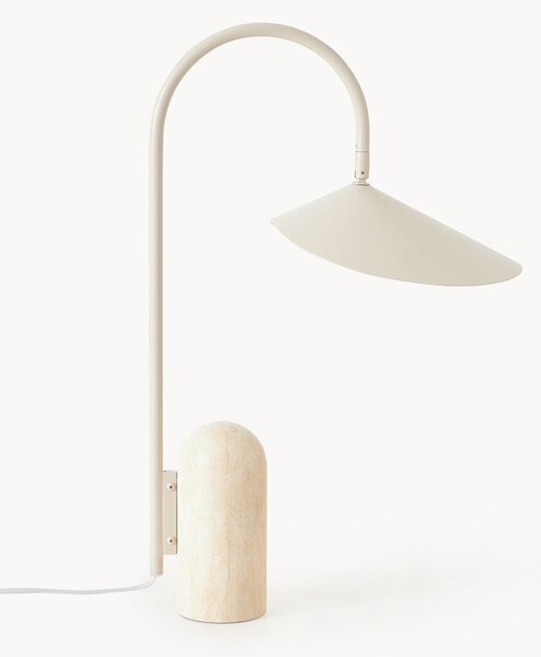 Lampada da tavolo grande con base in marmo Arum, orientabile